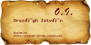 Országh István névjegykártya