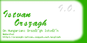 istvan orszagh business card